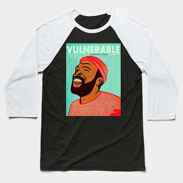 Vulnerable Marvin Gaye Baseball T-Shirt by The Confessionals Podcast